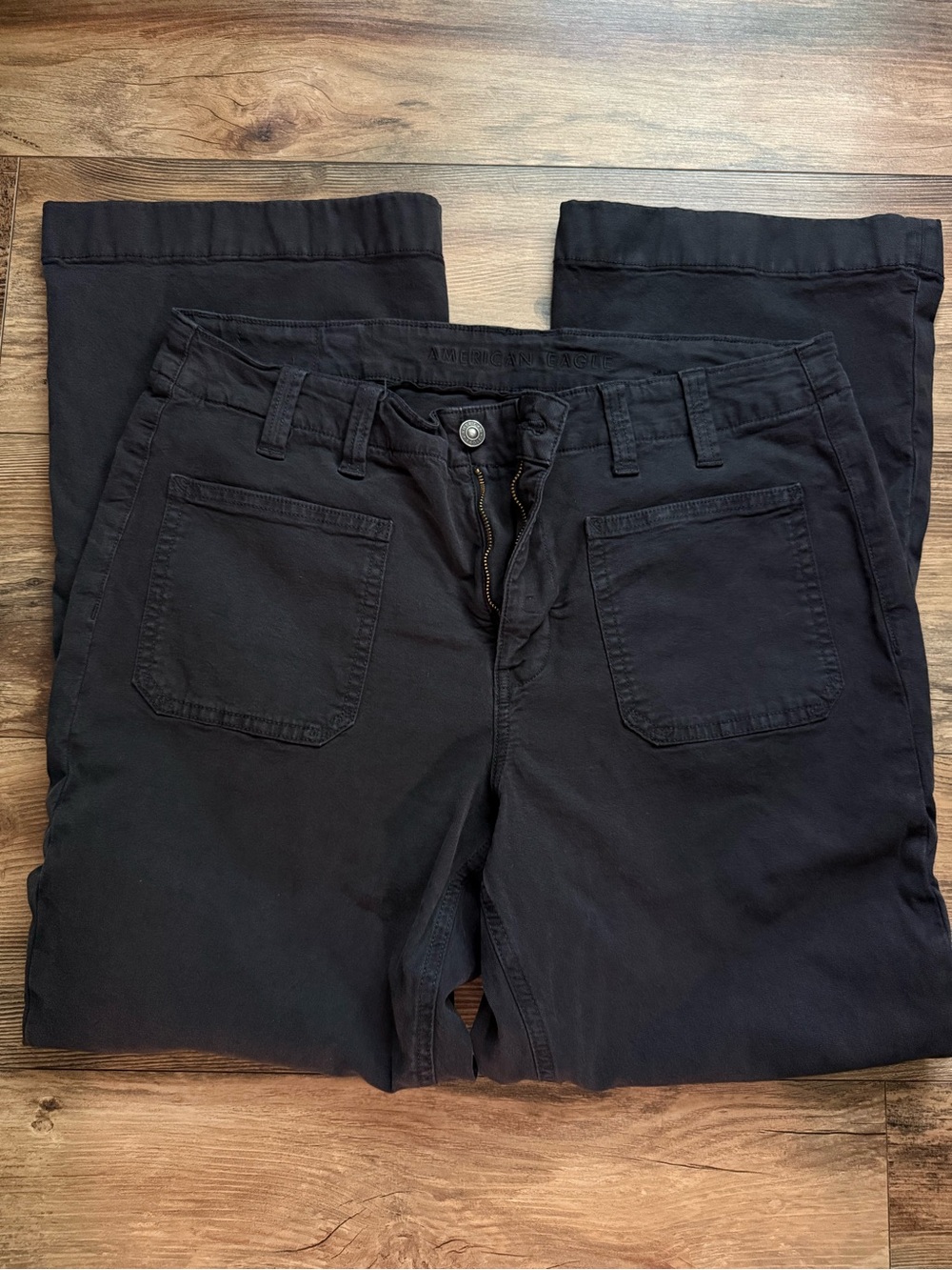 American Eagle Outfitters Wide Leg Pants in Black